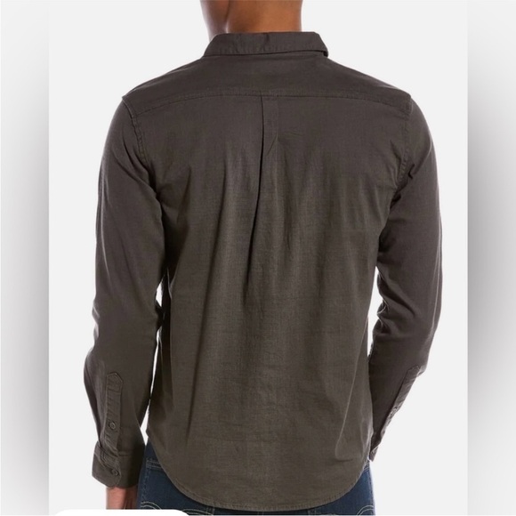 Onia All Terrain Cotton Stretch Ripstop Overshirt in Charcoal - Picture 6 of 12